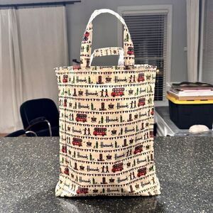 Harrods PVC Coated Tote Bag.